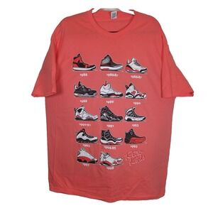 Optima Retro Kicks Graphic Shirt Salmon Basketball Shoes Jordan Sneaker Size 2XL